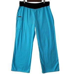 CHEROKEE Women’s Scrub Pants Plus Size 1XL Style 2074 Teal Stretch Waist
